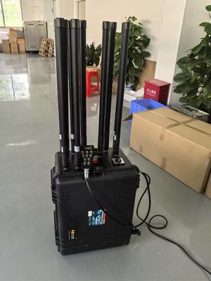 1km đa băng tần xe điện thoại di động bom máy bay không người lái VHF UHF GPS điều khiển từ xa jammer 20-6000MHz bảo vệ VIP