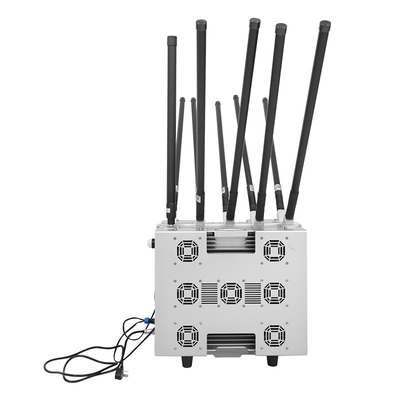 1km 10 kênh 433mhz 868mhz 2.4ghz 5.8ghz máy bay không người lái jammer thiết bị phát hiện tích hợp
